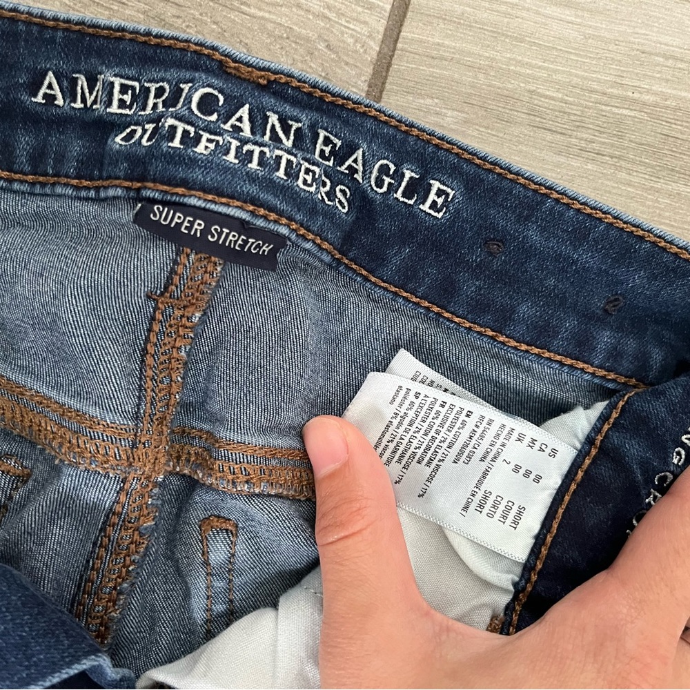 American Eagle dark blue jeggings size 00 short
